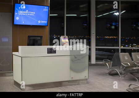Airport gate at night Stock Photo