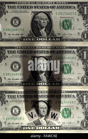 Berlin, Germany, dollar bills on a clothes line Stock Photo: 53086766 ...