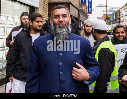 FILE IMAGES: London, UK. 13th Dec, 2013. File Images: Islamist Siddhartha Dhar (also known as Abu Rumaysah) seen here 2nd left with Anjem Choudary (centre) during a protest in 2013 Credit:  Guy Corbishley/Alamy Live News Stock Photo