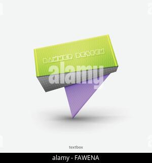 3d, origami style banner isolated on white background. vector, promotion pointer design Stock Vector