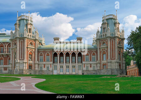 Grand palace in Tsaritsyno, Moscow Stock Photo