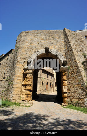 Porta all'arco, etruscan gate, Volterra, Tuscany, Italy Stock Photo