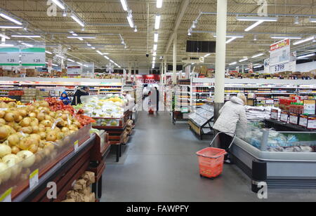 Asian supermarket aisle in Toronto, Canada Stock Photo