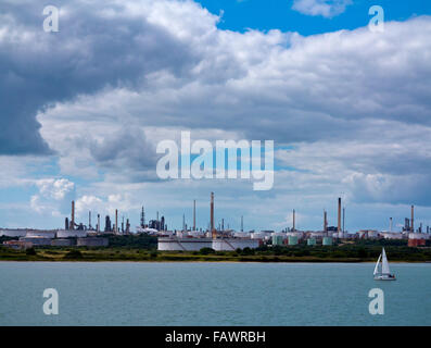 Fawley Oil Refinery Southampton Water Hampshire England UK owned by Esso and responsible for about 20% of UK refinery capacity Stock Photo