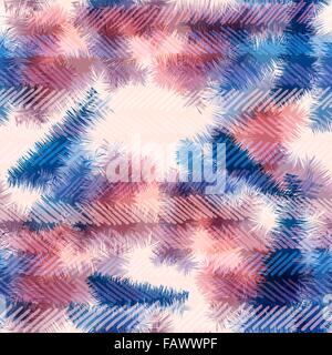 Trendy abstract seamless pattern, tie dye psychedelic style texture background. EPS10 vector. Stock Vector