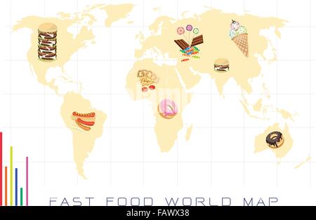 Food Map Scale Food Benefit, Detailed Illustration of A Map of Egg Production and ...