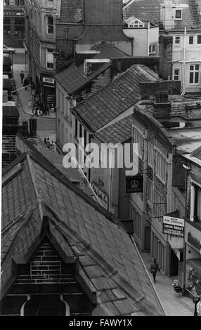 Rooftop view of Ivegate, Bradford, West Yorkshire 1982 Stock Photo