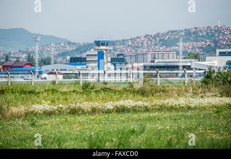 Sarajevo International Airport also called Butmir Airport in Sarajevo, capital of Bosnia and Herzegovina Stock Photo
