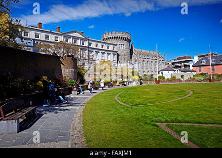 Dublin Castle and Gardens Ireland Stock Photo