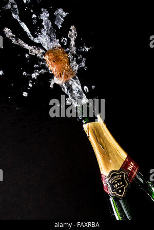 Champagne Bottle Popping, Wednesday, October 22, 2014. Stock Photo