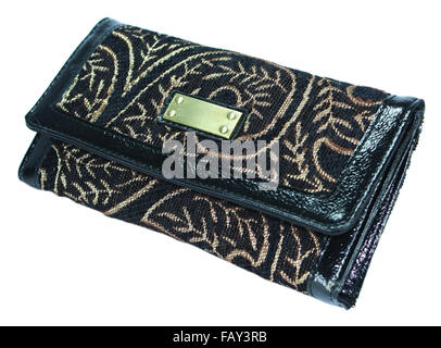 a womens wallet on a white background Stock Photo