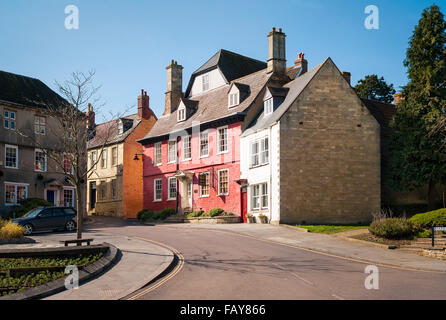 Old 18c houses in centre of Calne Wiltshire UK Stock Photo