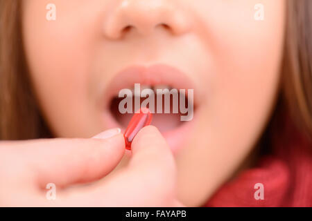 Little girl feeling sick Stock Photo