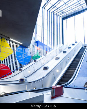 The new entrance to Tottenham Court Road Underground station, London Stock Photo