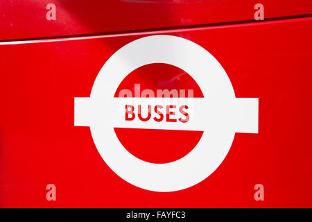 London, UK. One of the New Routemaster red buses introduced in 2012. It ...