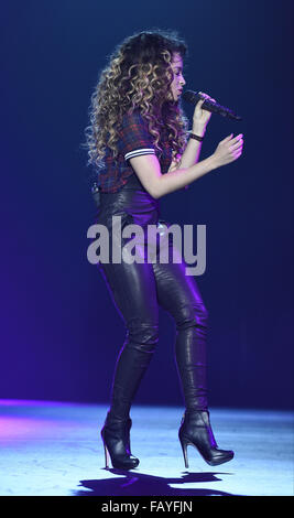 Ella Eyre Performing At The Clothes Show Live 2015 At The NEC Arena In Birmingham  Featuring: Ella Eyre Where: Birmingham, United Kingdom When: 06 Dec 2015 Stock Photo