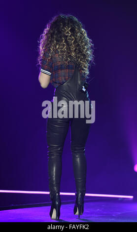 Ella Eyre Performing At The Clothes Show Live 2015 At The NEC Arena In Birmingham  Featuring: Ella Eyre Where: Birmingham, United Kingdom When: 06 Dec 2015 Stock Photo