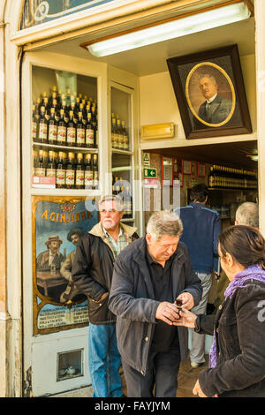 traditional cherry liquor bar a ginjinha, lisbon, portugal Stock Photo