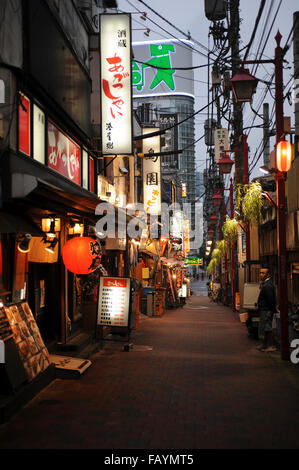 street road of yakitori restaurants in Shinjuku Tokyo Japan Stock Photo