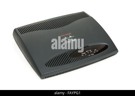 Old router isolated on white background Stock Photo - Alamy