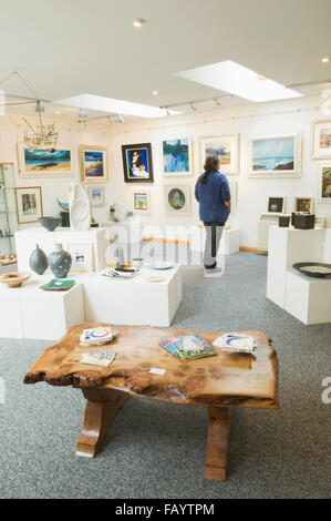 Interior of Milton Art Gallery near Banchory, Aberdeenshire, Scotland. Stock Photo