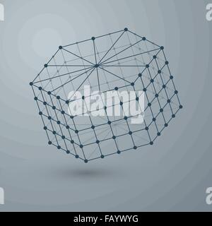 Vector illustration of a polygonal shape Stock Vector