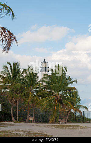 Bill Baggs Cape Florida State Park, protected area, Florida, Sunshine State, coast, Gulf of Mexico, Atlantic Ocean Stock Photo