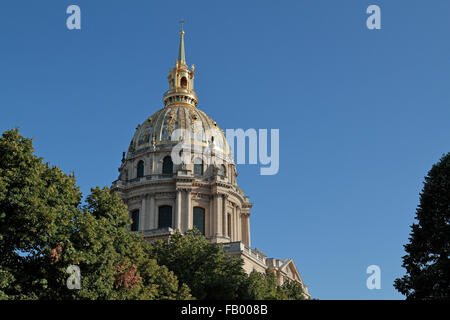 The Eglise du Dome in Paris, final resting place of Napoleon Bonaparte. Stock Photo