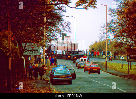 Parsons Turbinia move to Discovery Museum 1995 Stock Photo