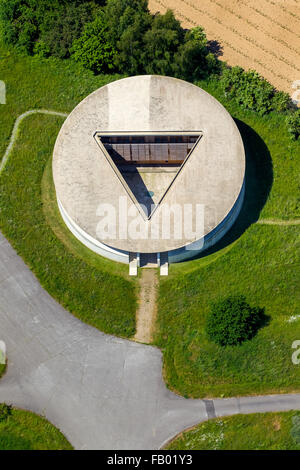 Abraham BAu architect Raimund Abraham, aerial view, project by Karl-Heinrich Müller, art collector, Langen Foundation, Stock Photo