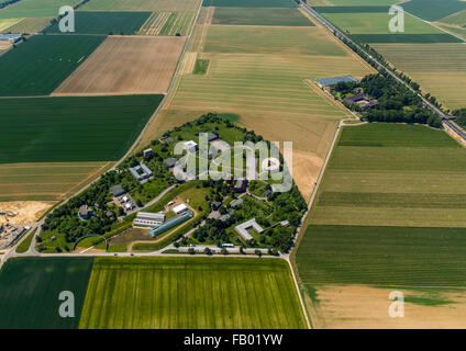 Aerial view, the project of Karl-Heinrich Müller, art collector, Langen Foundation, former NATO base Stock Photo