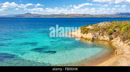 Cala degli Inglesi beach, Caprera Island, La Maddalena Archipelago National Park, Sardinia, Italy Stock Photo