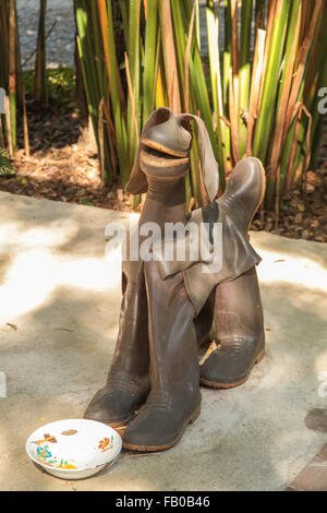 5th January 2015, Chiang Mai, Thailand. Dog made of wellington rubber boots Stock Photo