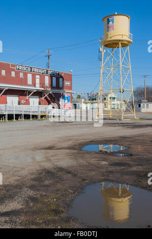 The Oklahoma Music Hall of Fame at the Frisco Freight Depot building in Muskogee, Oklahoma, USA. Stock Photo