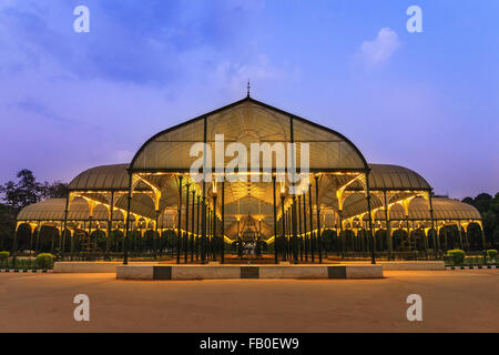 night scene of Lalbagh park in Bangalore City, India Stock Photo