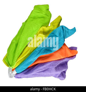 Set of colorful microfiber cloths Stock Photo