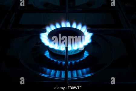 Gas oven hob burner ring. Stock Photo