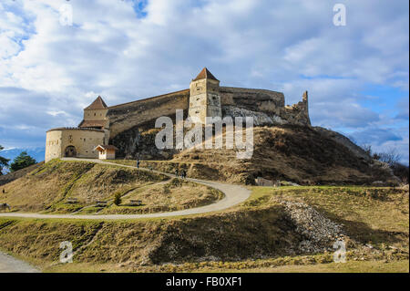 Medieval fortress in Rasnov, Transylvania, Brasov, Romania, December, 2014 Stock Photo