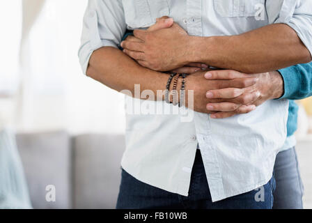 Hugging homosexual couple Stock Photo