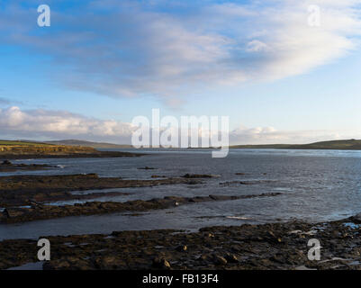 dh Hoy Sound SCAPA FLOW ORKNEY Orkney coast rocky shoreline scotland winter rock Stock Photo