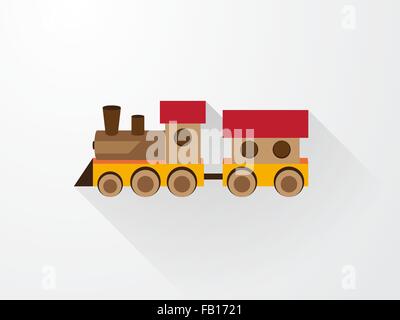 Childrens color toy train with carriages Stock Vector