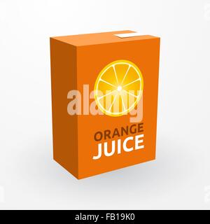 carton of orange juice Stock Vector