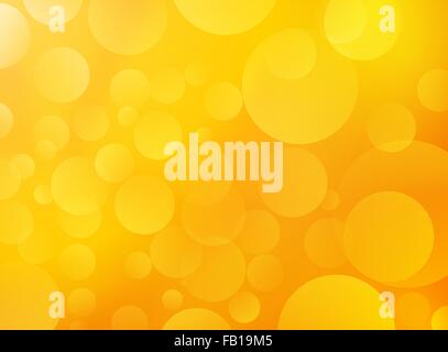 yellow orange background with bokeh Stock Vector