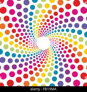 circular background made from colored dots Stock Vector