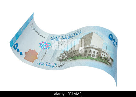 500 Syrian pounds bancnote. Syrian pound is the national currency of Syria Stock Photo