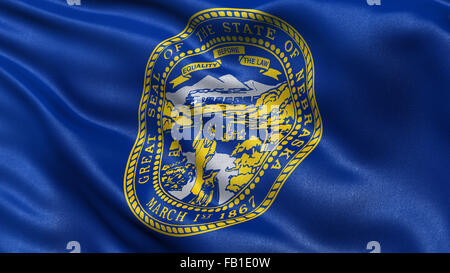 Flag of Nebraska. Banner and patriotic symbol. Official colors. Flat ...