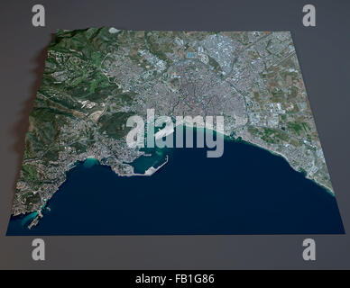 Palma de Mallorca, satellite view, map, Balearic, Spain Stock Photo