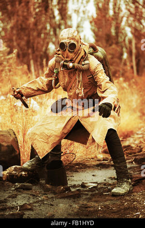 Nuclear apocalypse survivor Stock Photo