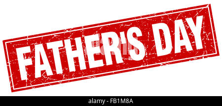 fathers day red square stamp isolated on white background Stock Photo ...