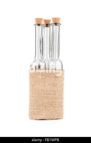 Three empty unlabeled bottles isolated on white background Stock Photo ...